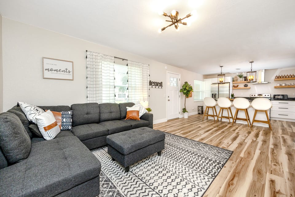 Unwind after exploring in the comfy living room.