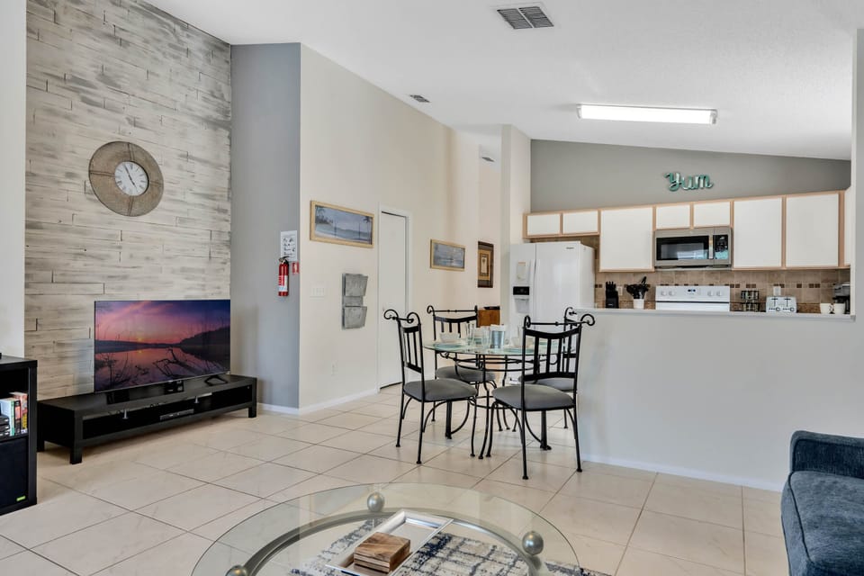 Enjoy watching your favorite shows on ROKU, Cable, or DVD in the family room.