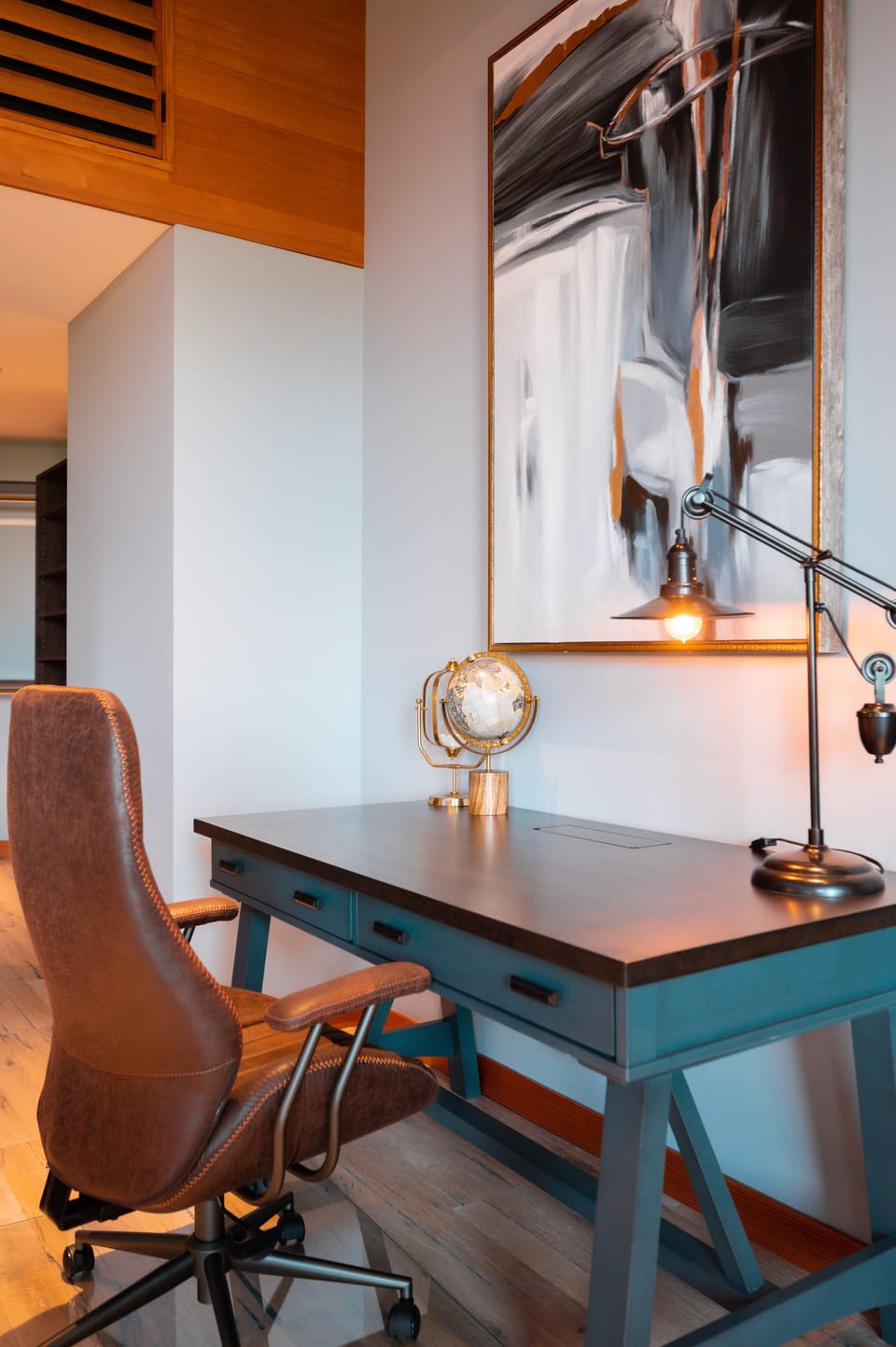 Dedicated work space in the master bedroom