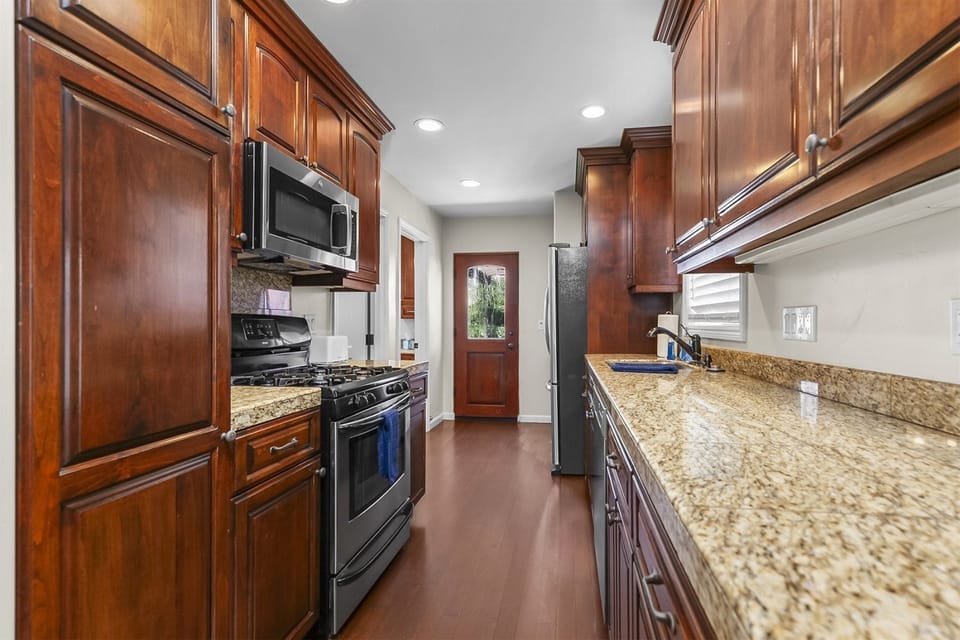 Fully stocked kitchen for cooking meals at home