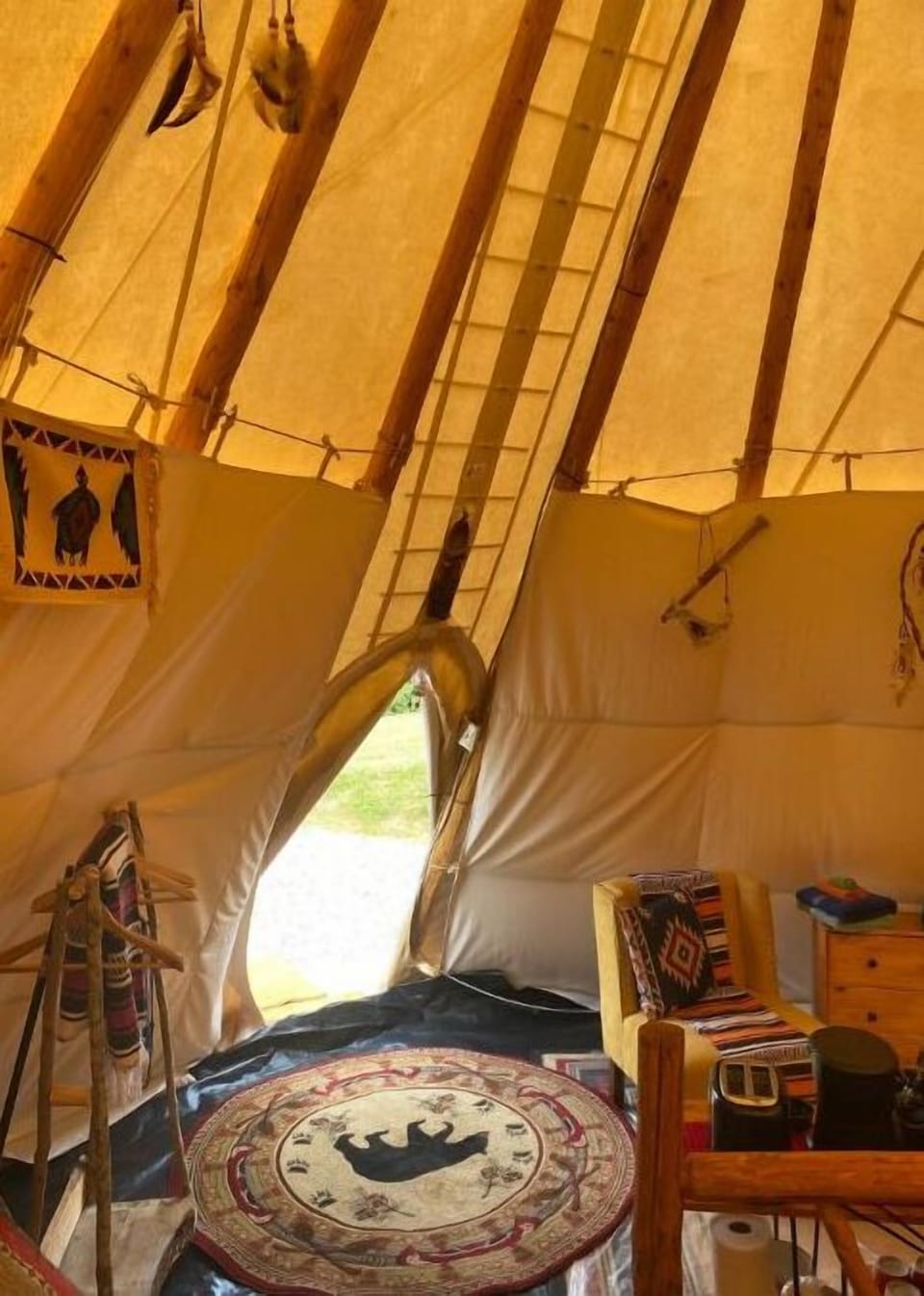 Tipi entry door