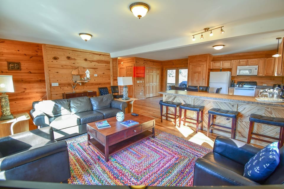 Spacious living room with open Kitchen