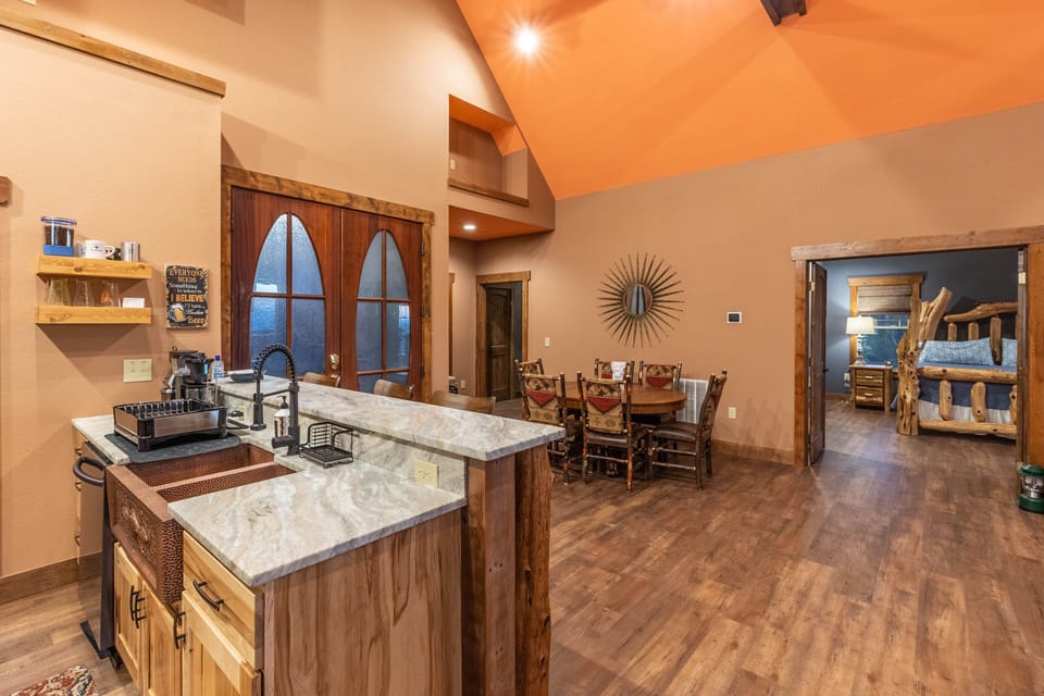 Kitchen - Kitchen area with island sink and dishwasher