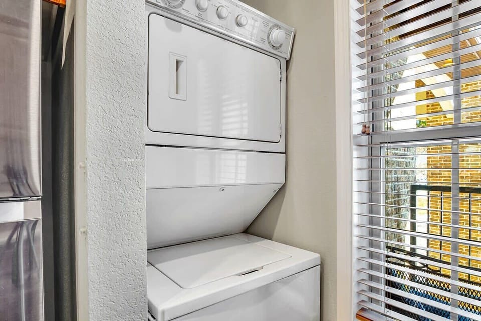 There is a washer and dryer in the condo for all your laundry needs!