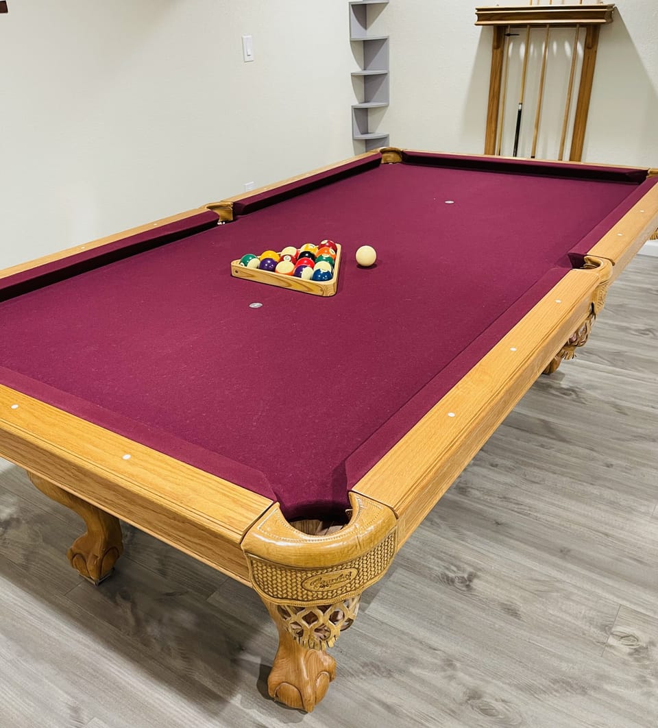 entertainment space and pool table 