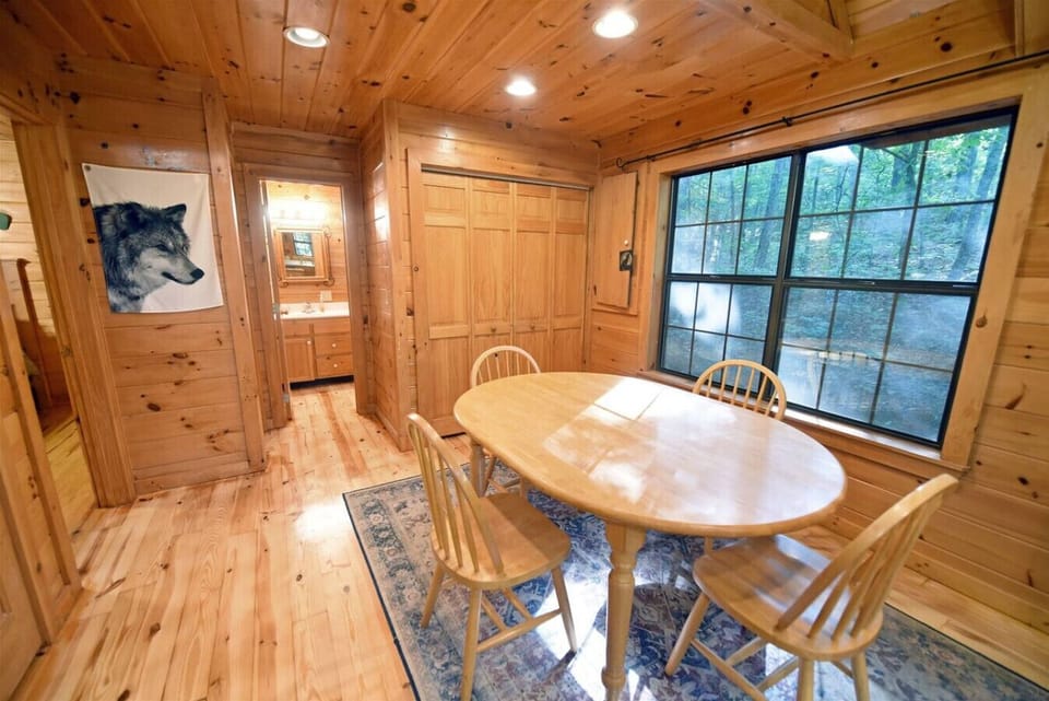 Pet friendly hot tub cabin rental in Blue Ridge GA