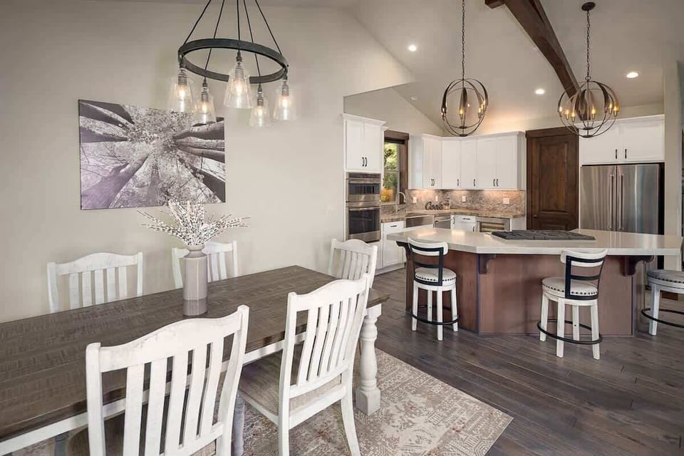 Dining Room flows seamlessly into Kitchen for Convenience