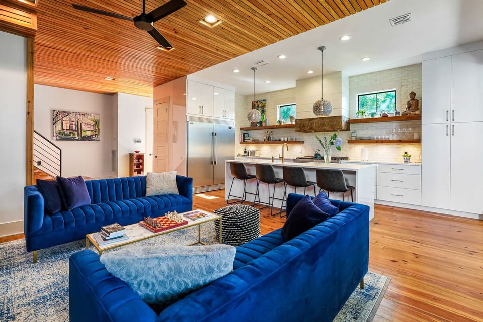 Open-concept downstairs area