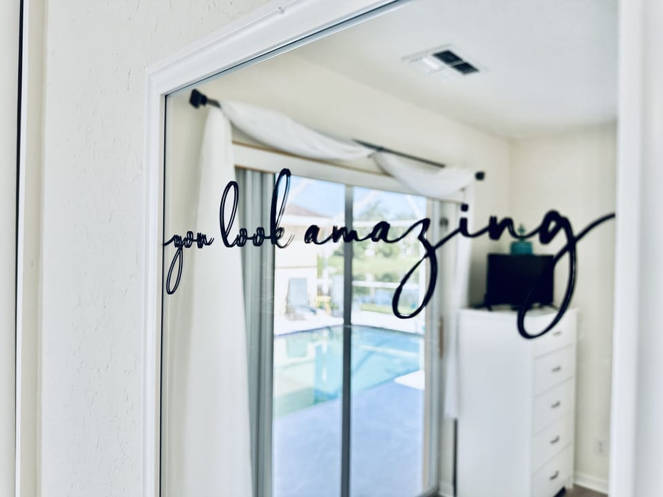 Body full length mirror in Queen bedroom