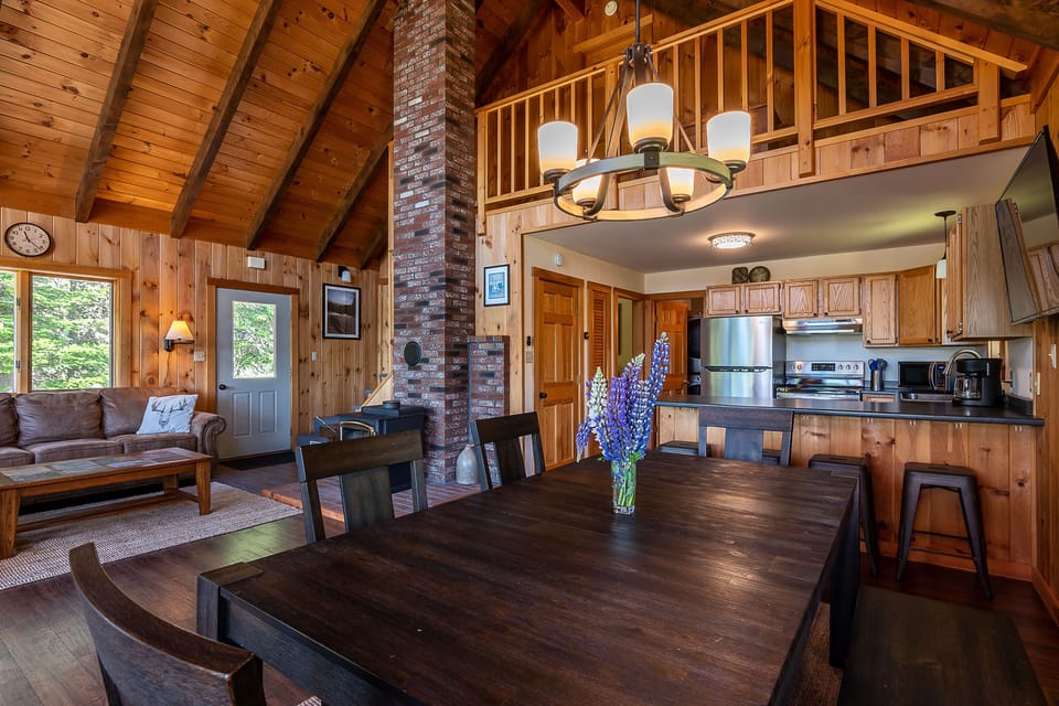 Dining room table seats at least 6-8.