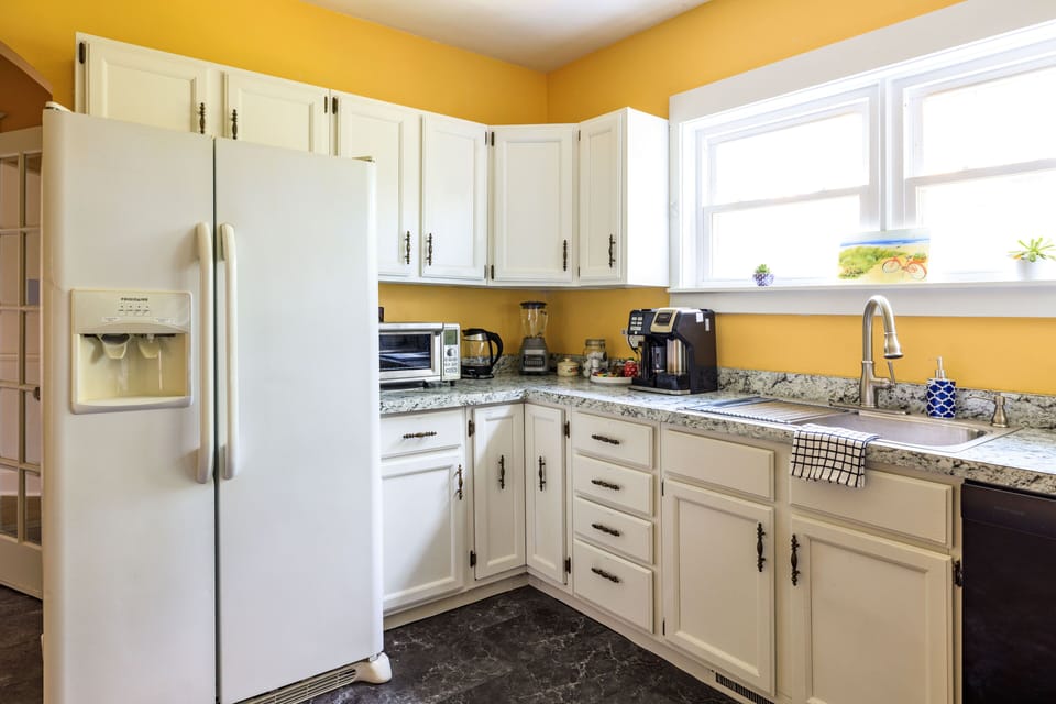 We have a large well equipped kitchen,