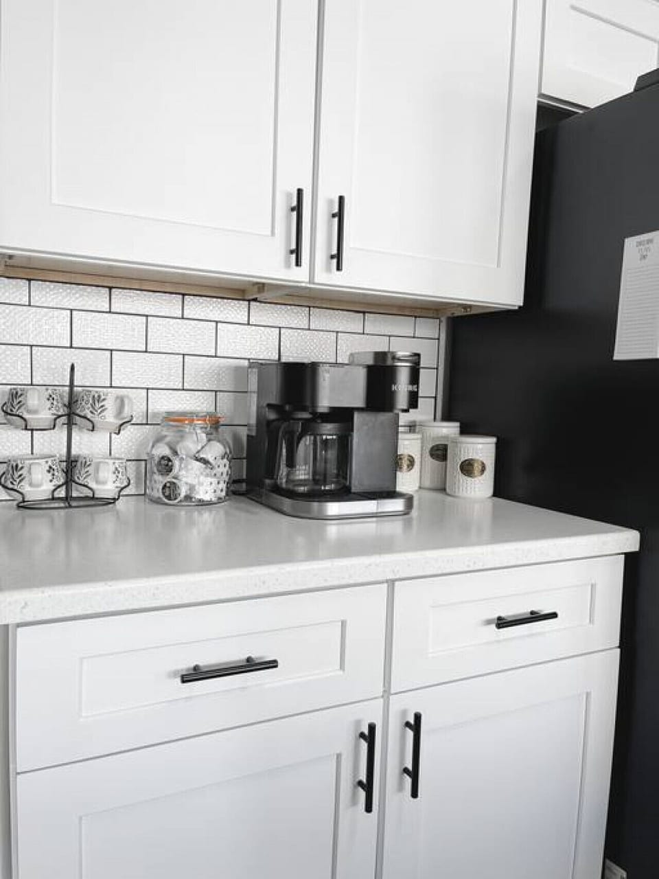 Coffee bar! Keurig or 12cup coffee makerStarter kit of supplies