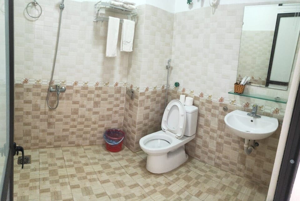 Combined shower/tub, hydromassage showerhead, hair dryer, bidet