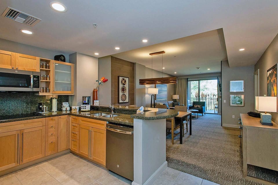 Kitchen, Dining and Living Area