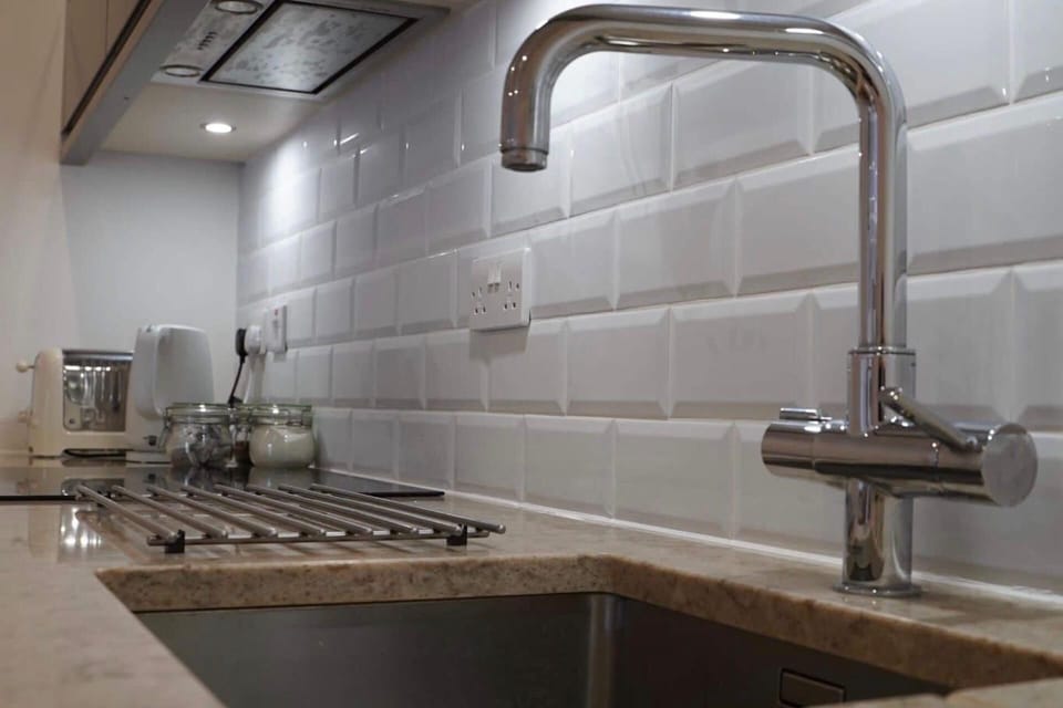 Apartment | Private kitchen | Fridge, microwave, oven, stovetop