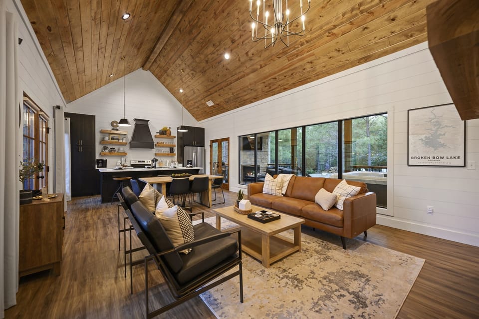 modern but cozy furnishings to relax and unwind
