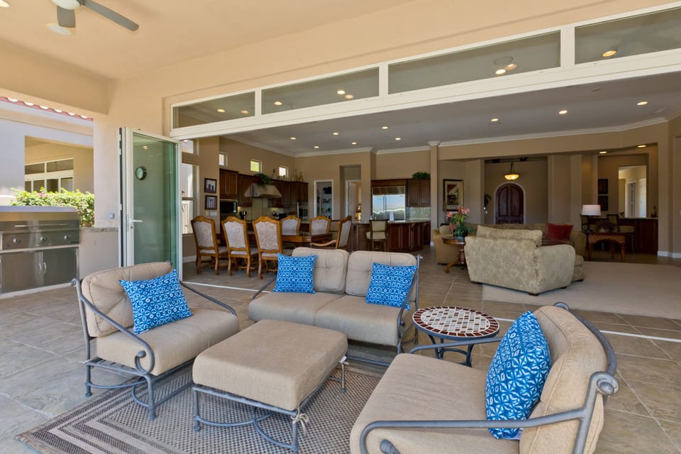 Plenty of comfortable seating outside