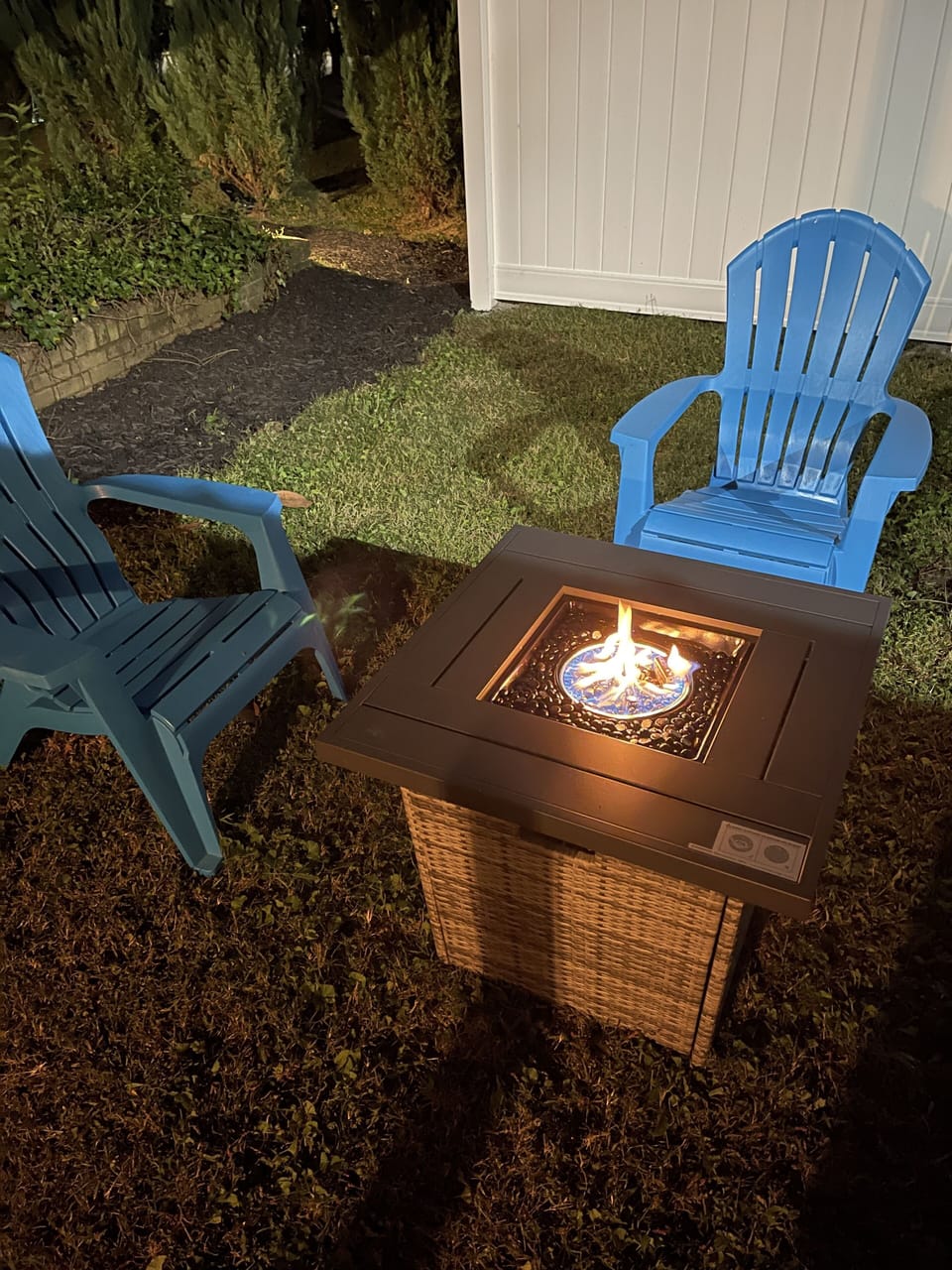 Convenient, cozy fire pit so you can relax in the evening!