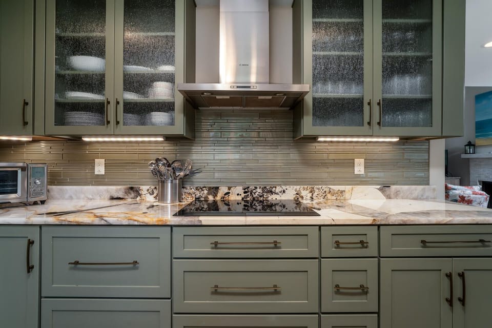Custom cabinets and quartz counters
