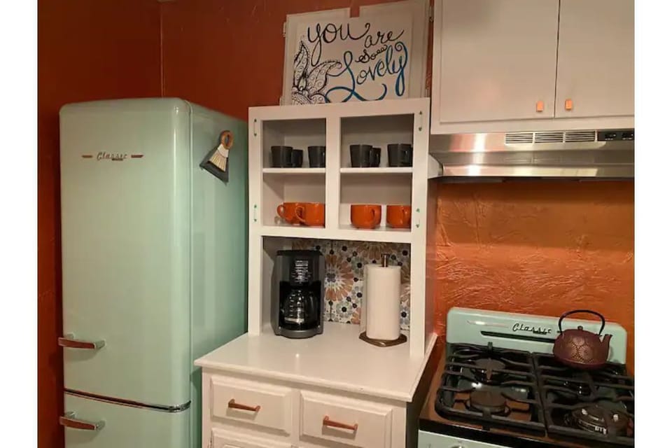 Fully stocked coffee bar