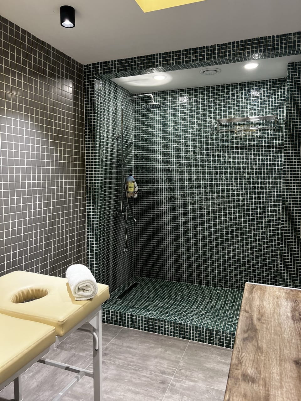 Sauna, steam room, body treatments, aromatherapy, deep-tissue massages
