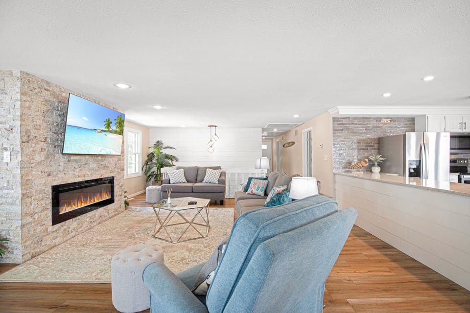 Smart TV on main floor sitting area