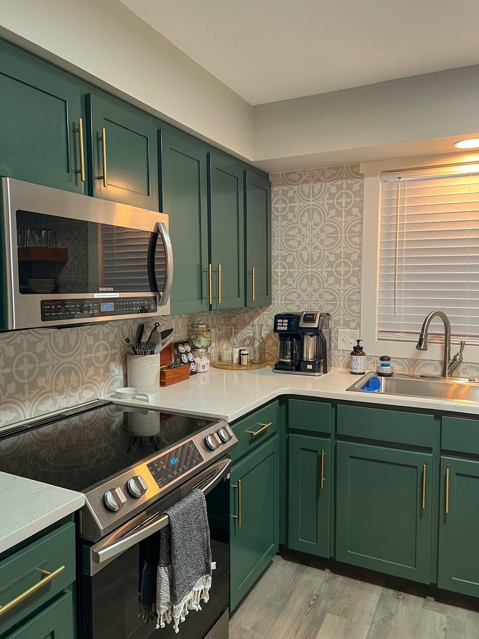 renovated kitchen with modern appliances