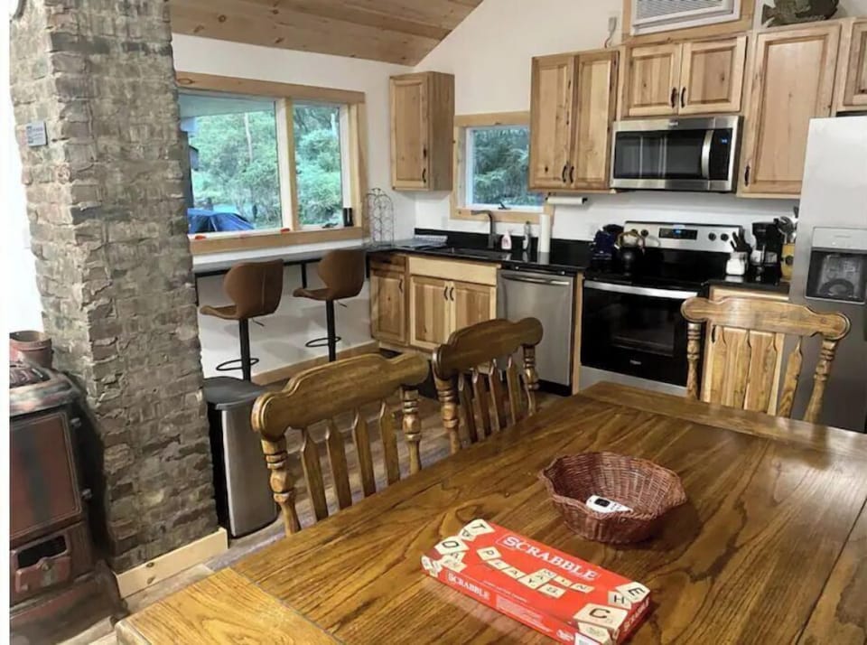 Full Kitchen with new appliances including toaster, coffee pot, air fryer, +