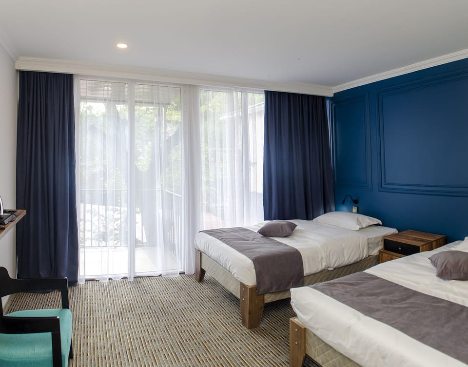 Deluxe Double or Twin Room, 1 King Bed, Garden View | Individually furnished, laptop workspace, blackout drapes