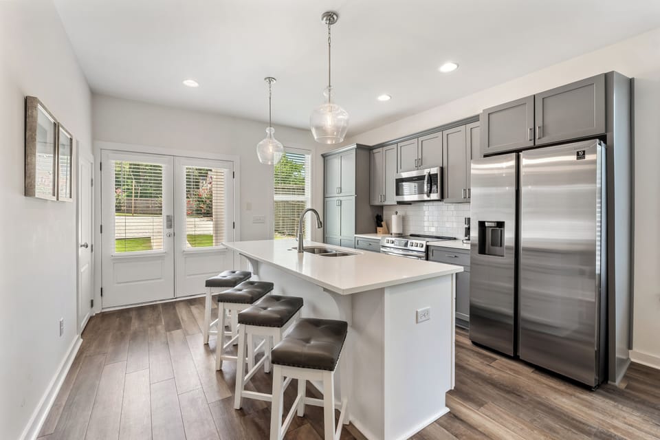 Kitchen island and bar