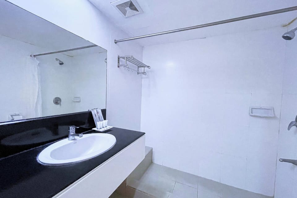 Family Room | Bathroom | Shower, rainfall showerhead, free toiletries, towels