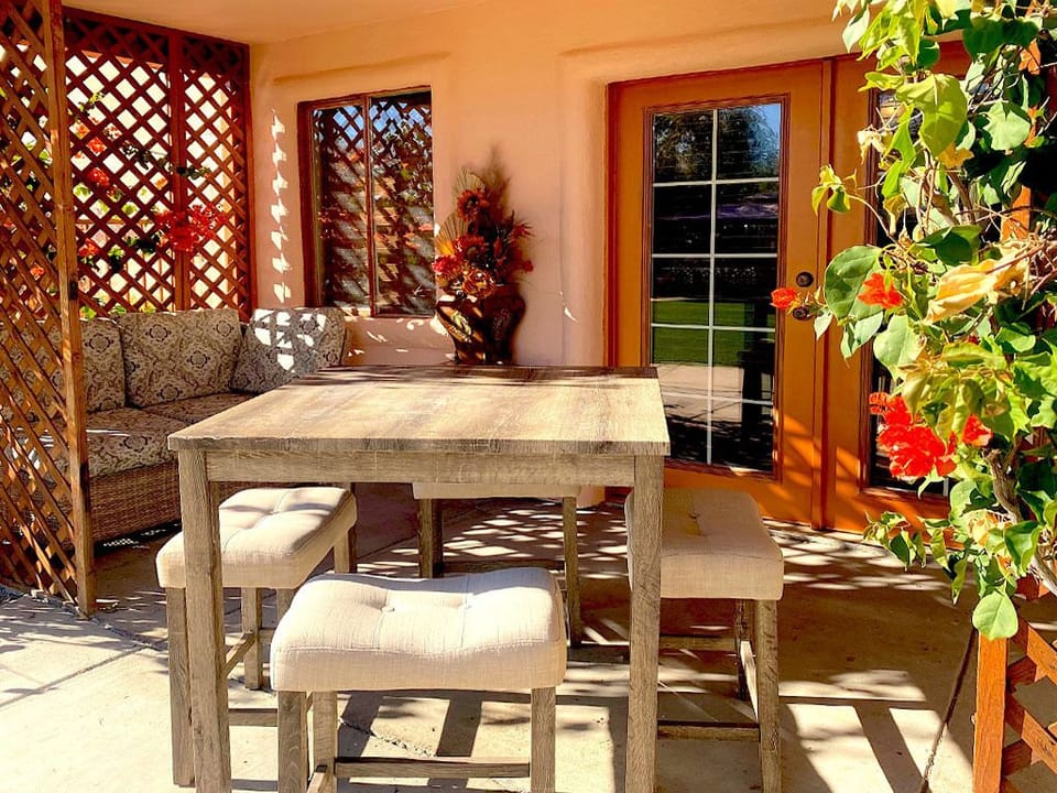 Casita patio with outside grillers, and seating  area