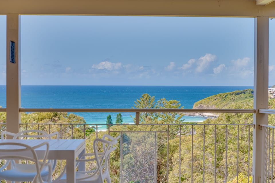 Enjoy panoramic views from the balcony.
