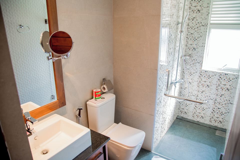 Deluxe Triple Room | Bathroom | Shower, free toiletries, towels