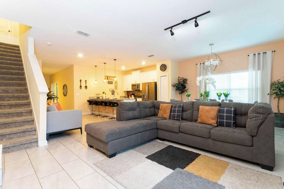 House | Living room | 60-inch Smart TV with cable channels, Netflix, Hulu