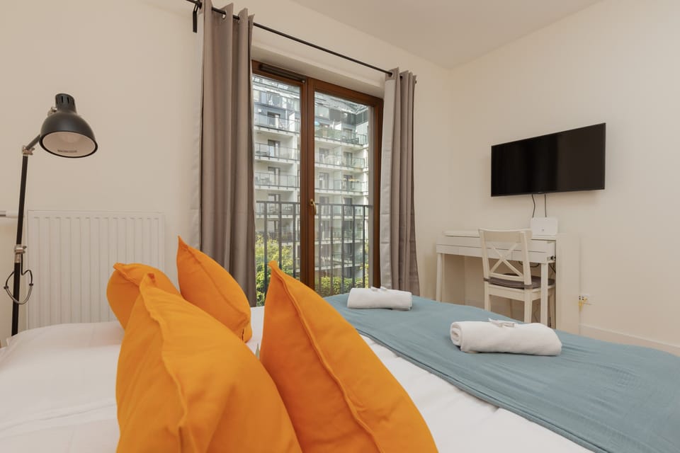 The bedroom features a luxurious double bed for a restful night's sleep. 