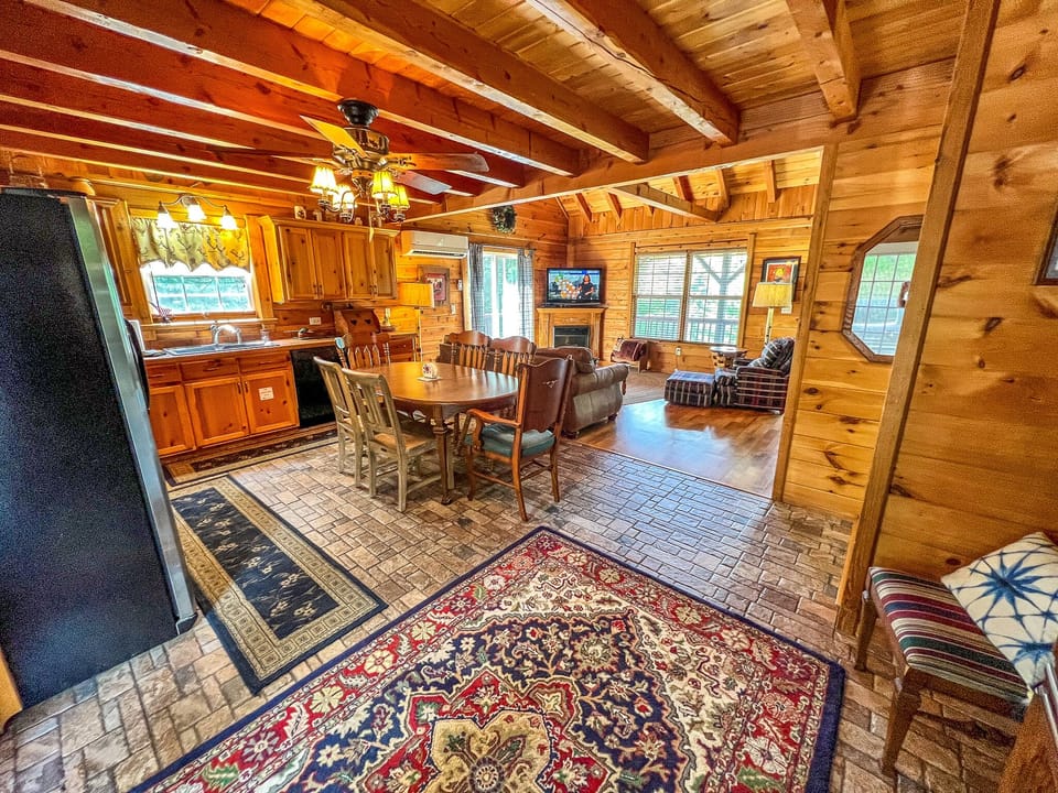 A view from the kitchen to living area.