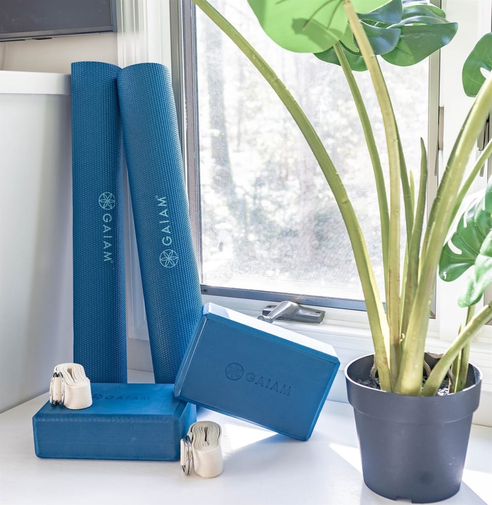 Yoga in our brightly lit sunroom!