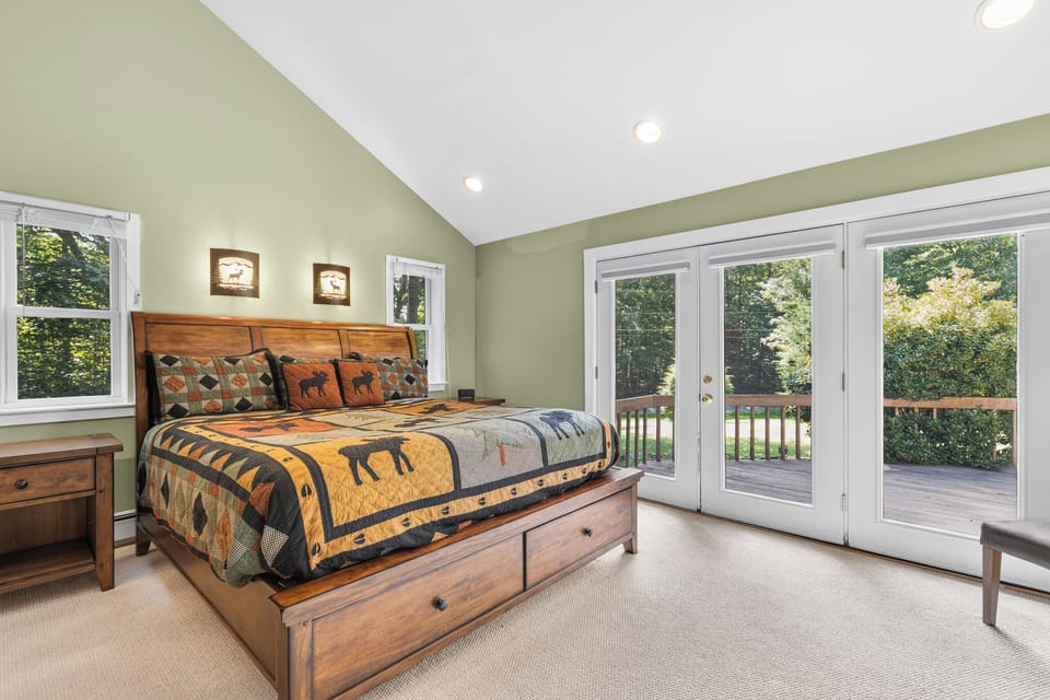 Bedroom 1: Private master bedroom with king bed and Stearns and Foster mattress.