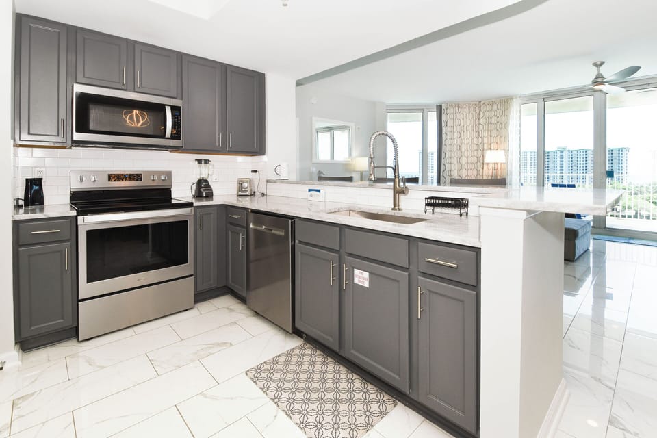 The Palms of Destin 1717 - Kitchen with Stainless Steel Appliances