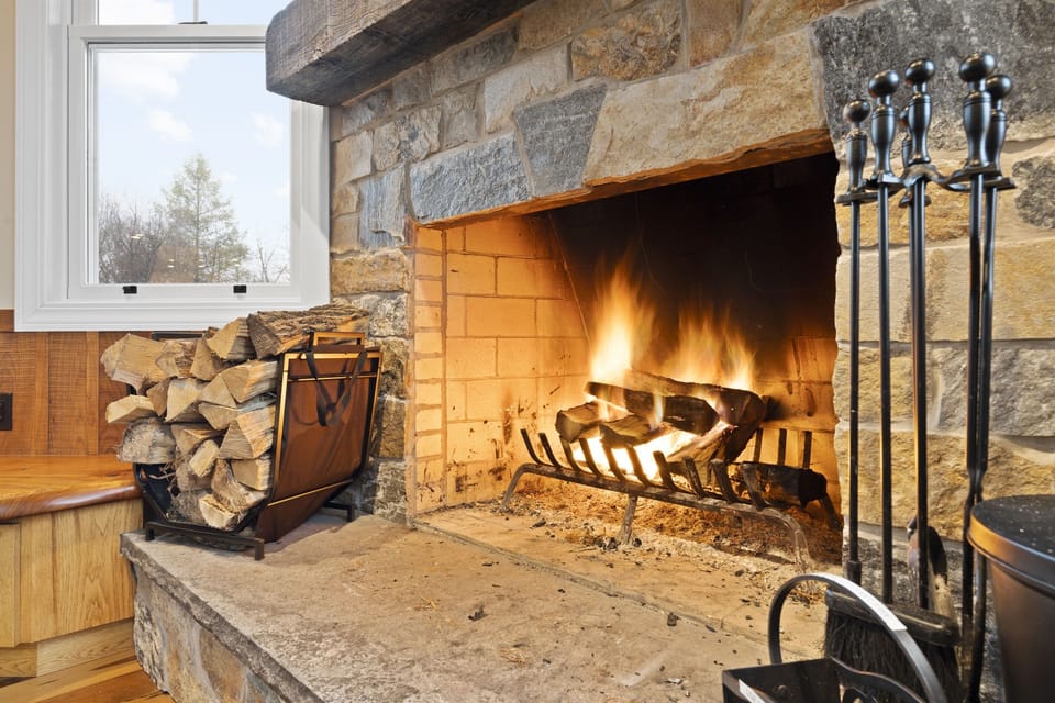 Relax by a Crackling Fire and Breathtaking Views