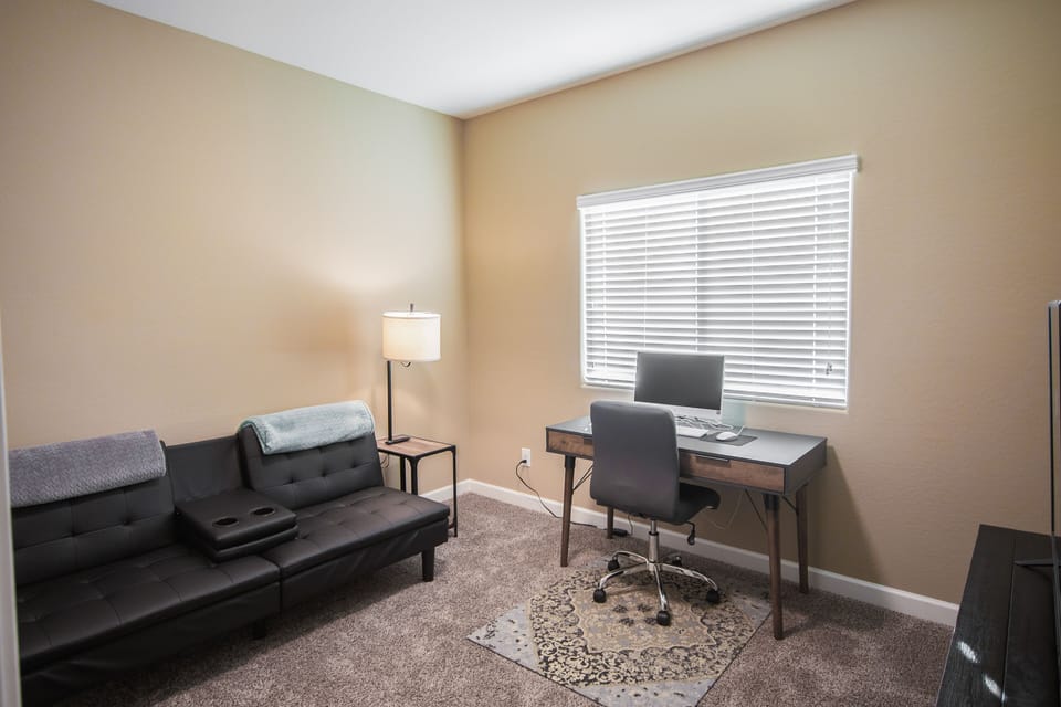 4th bedroom with couch opens to full size bed 
