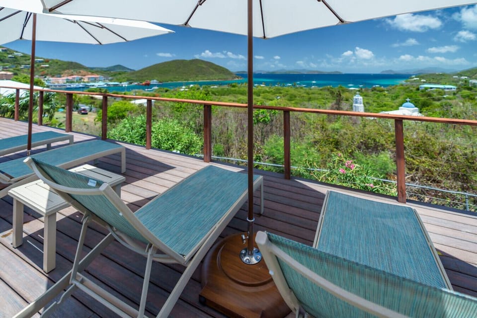 The pool deck, with plenty of room for everyone to relax and take in the views!