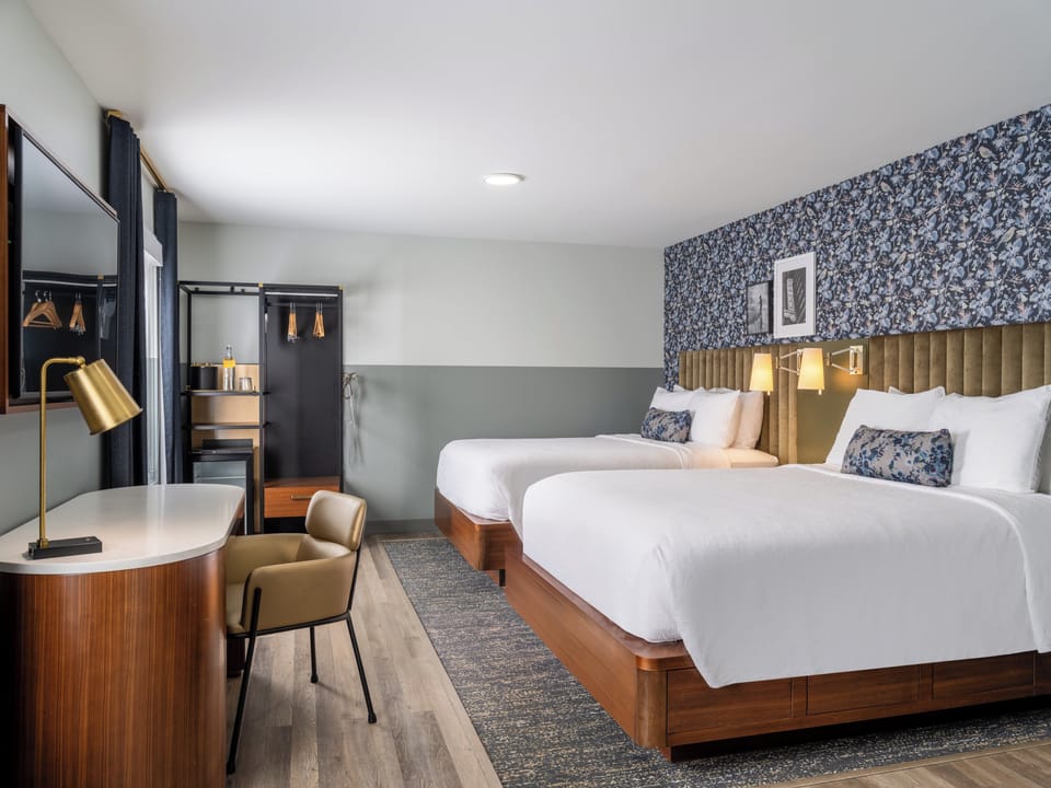 Premium bedding, pillowtop beds, in-room safe, desk