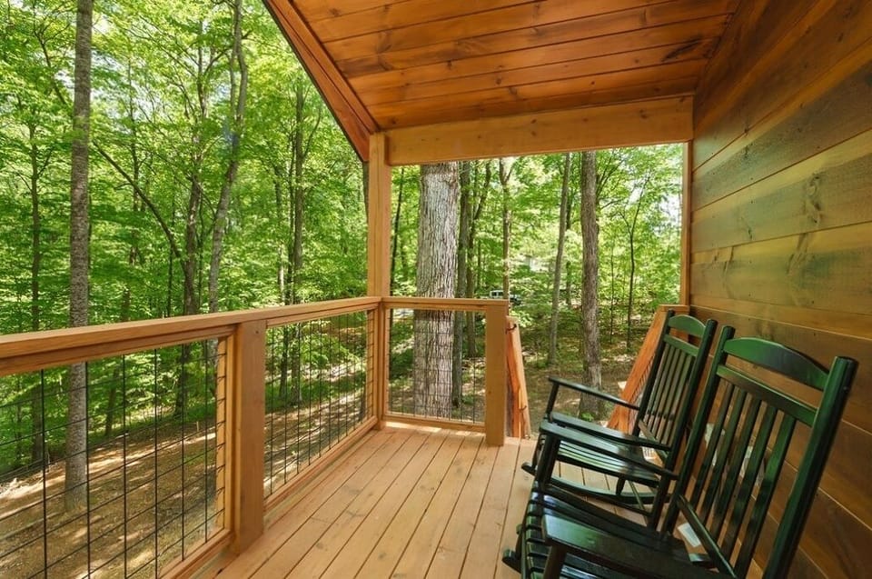 Back deck - Great place to enjoy your morning coffee or evening beverage. 