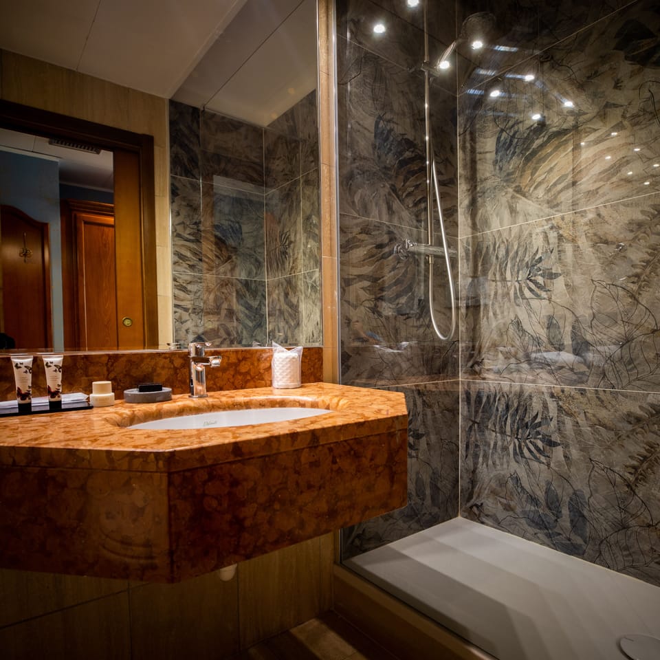 Free toiletries, hair dryer, slippers, bidet