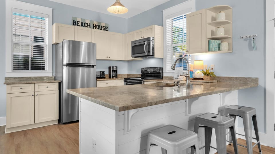 Salty Paws Bungalow Kitchen Area