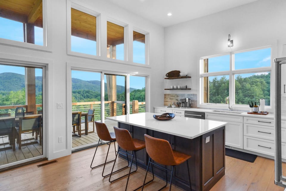 Gourmet kitchen with scenic views
