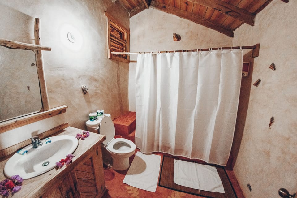Shower, children's robes, heated floors, towels