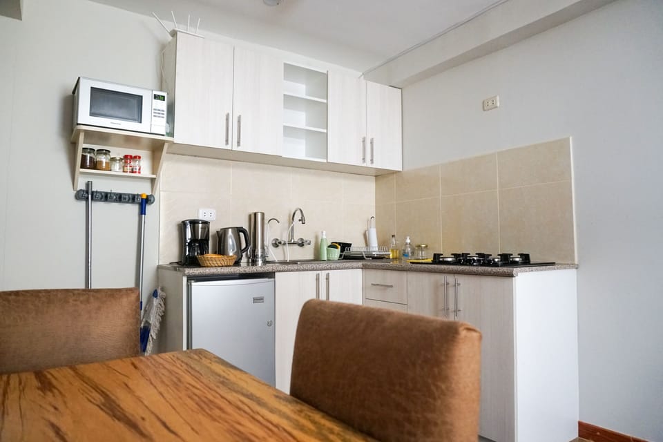 Kitchen and table